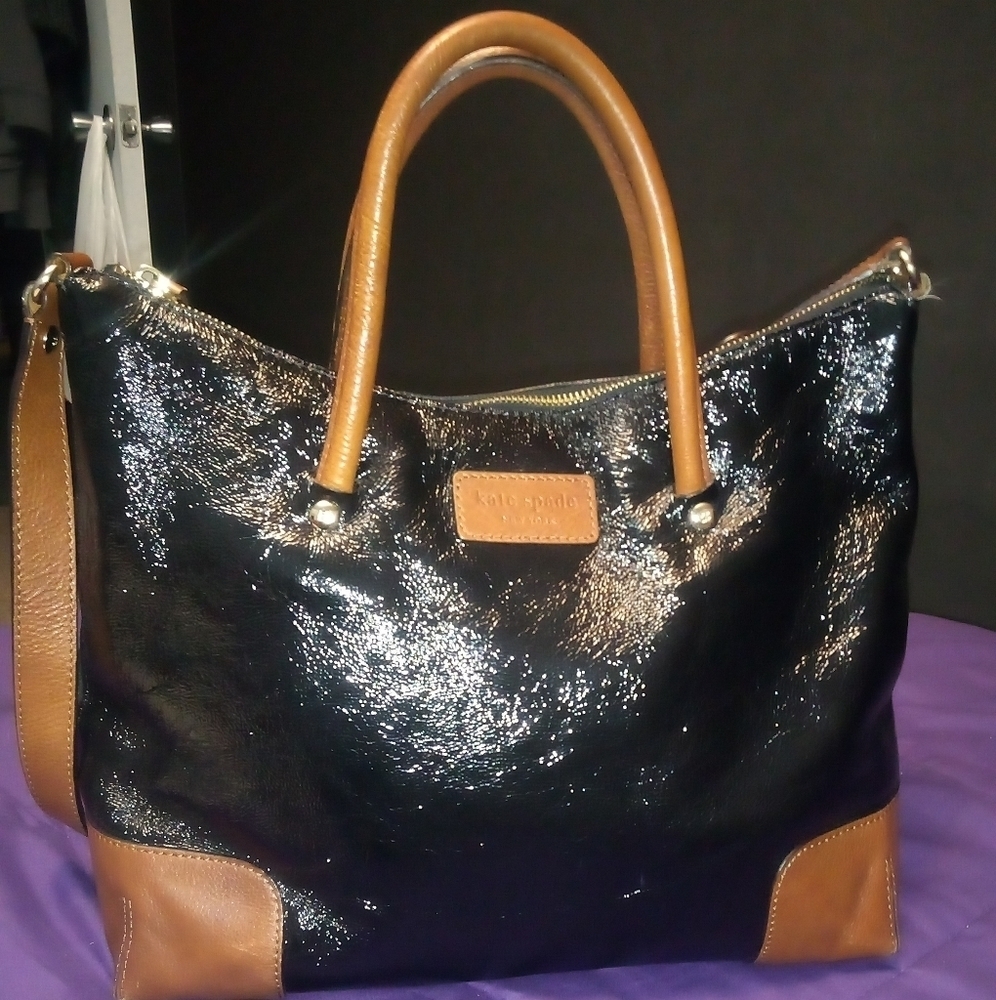 Kate Spade Black/Brown Combo Court Tote Bag